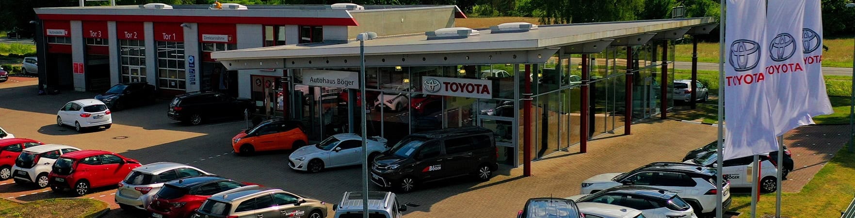 Das Autohaus Böger am Löhnfeld in Winsen (Luhe) heute — moderner Toyota-Standort